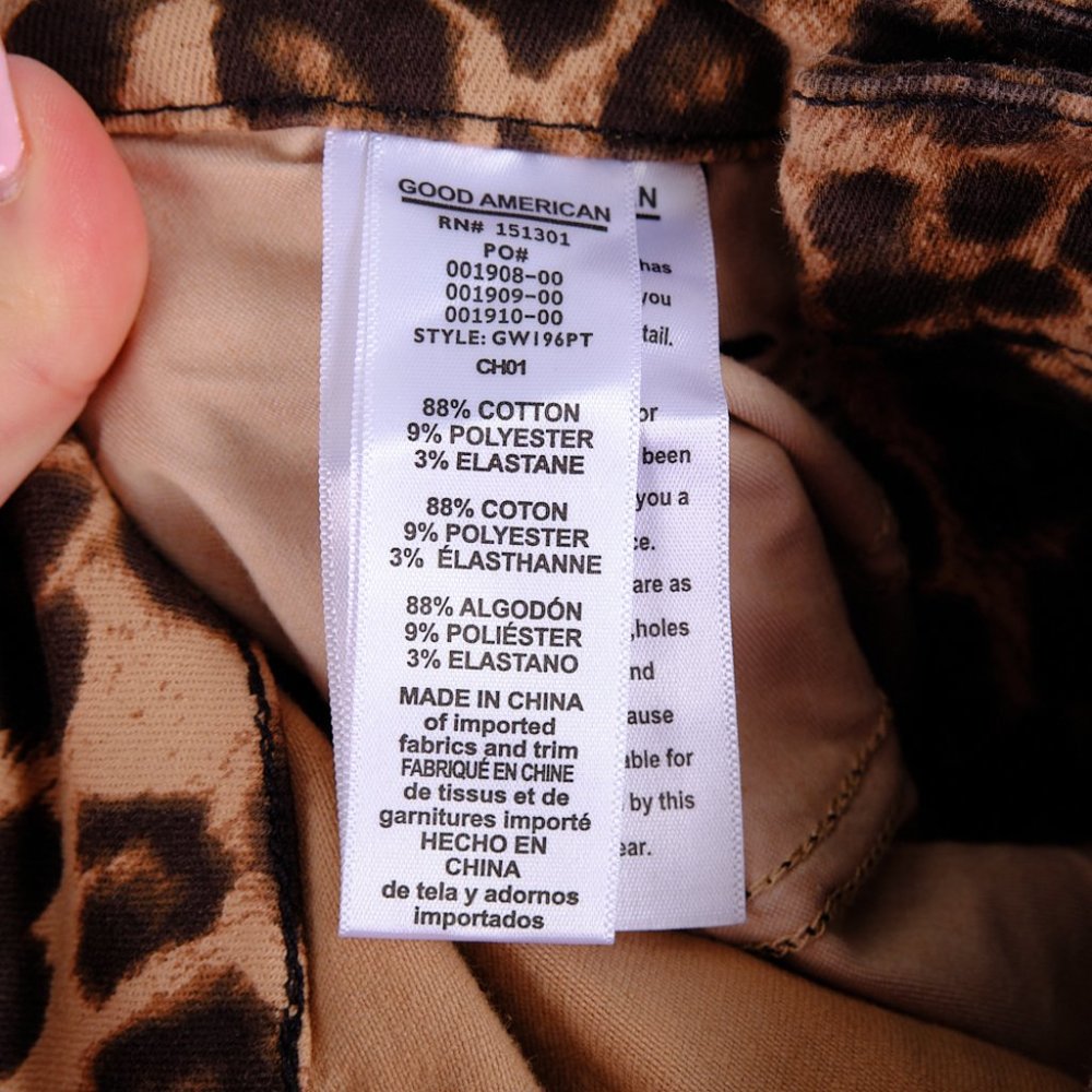 Good American Good Waist Cheetah Skinny Jeans Size 26 - Picture 6 of 6
